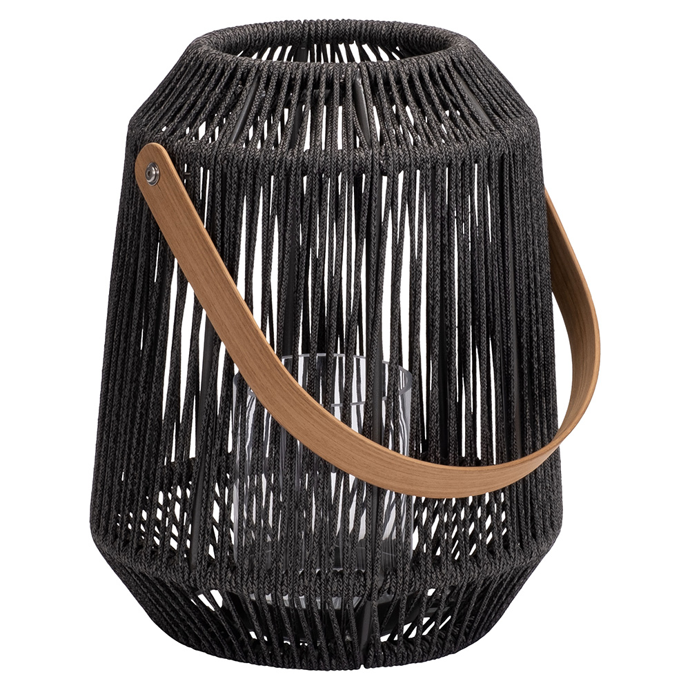 Stern Laterne Nele Ø 39 cm Höhe 50 cm Aluminium anthrazit Kordel schiefergrau