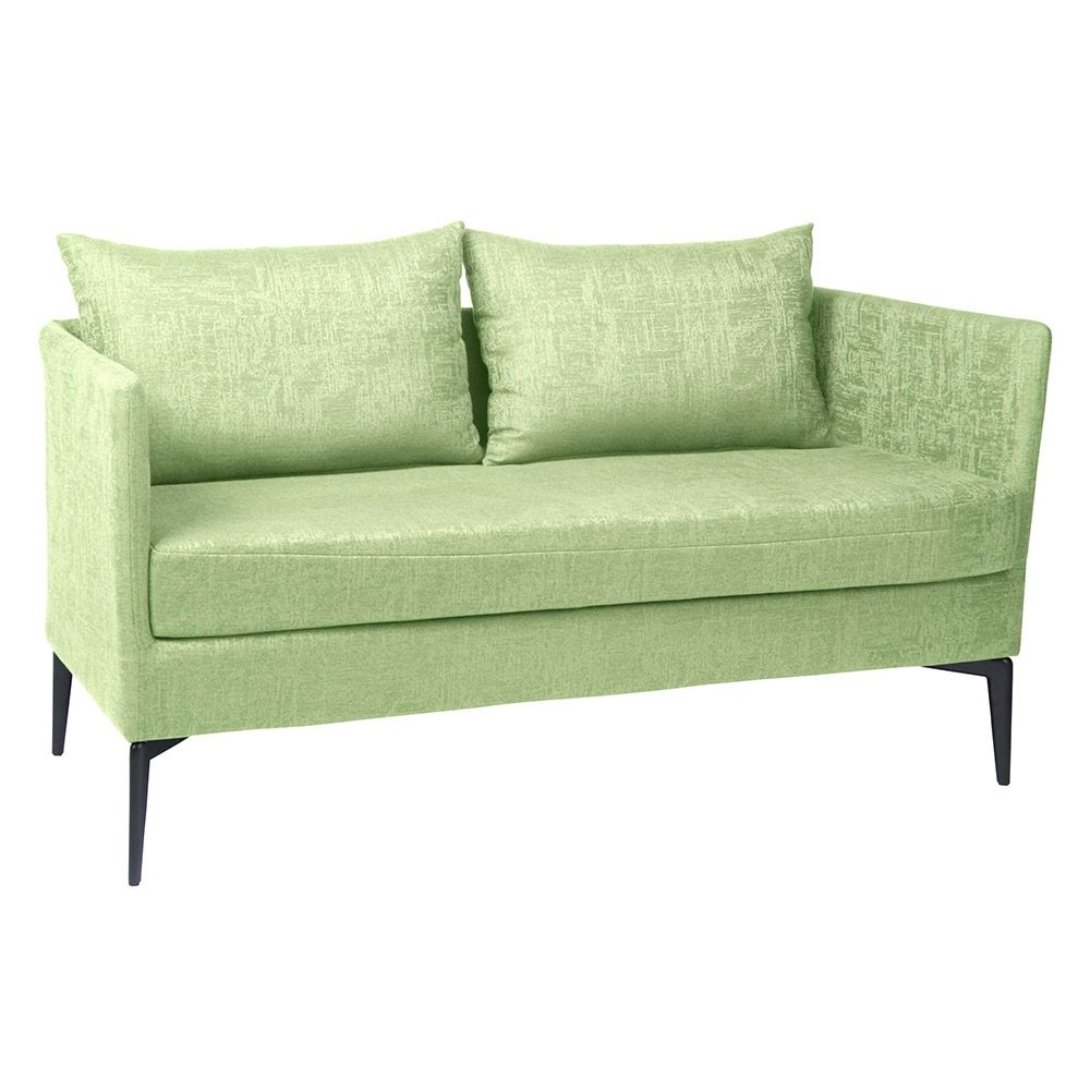 Stern Sofa 2-Sitzer Marta Aluminium Bezug und Kissen Outdoorstoff farngrün/seidengrau meliert
