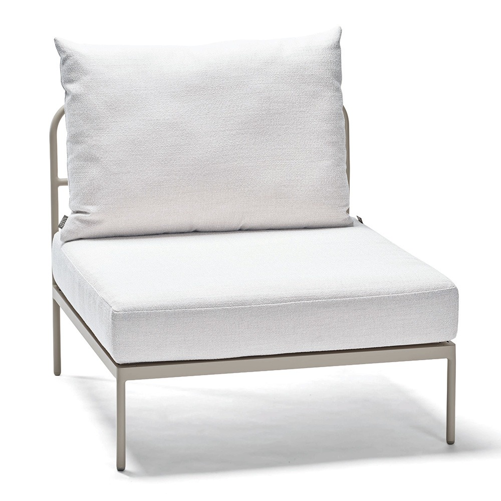 Stern Mittelelement Coco Lounge Aluminium greige Kissen 100% Polyacryl Ivory