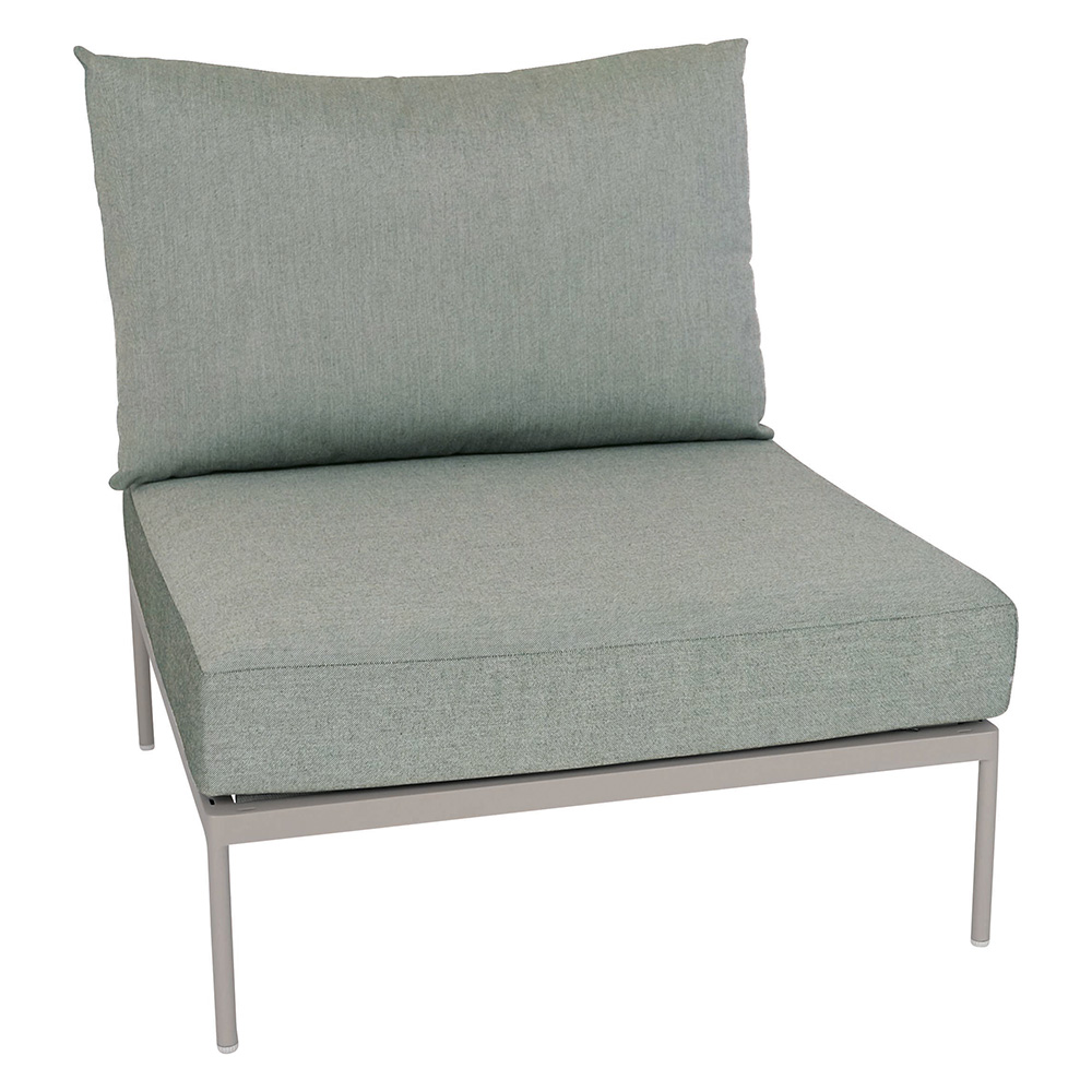 Stern Mittelelement Coco Lounge Aluminium greige Kissen 100% Polyacryl Salbei