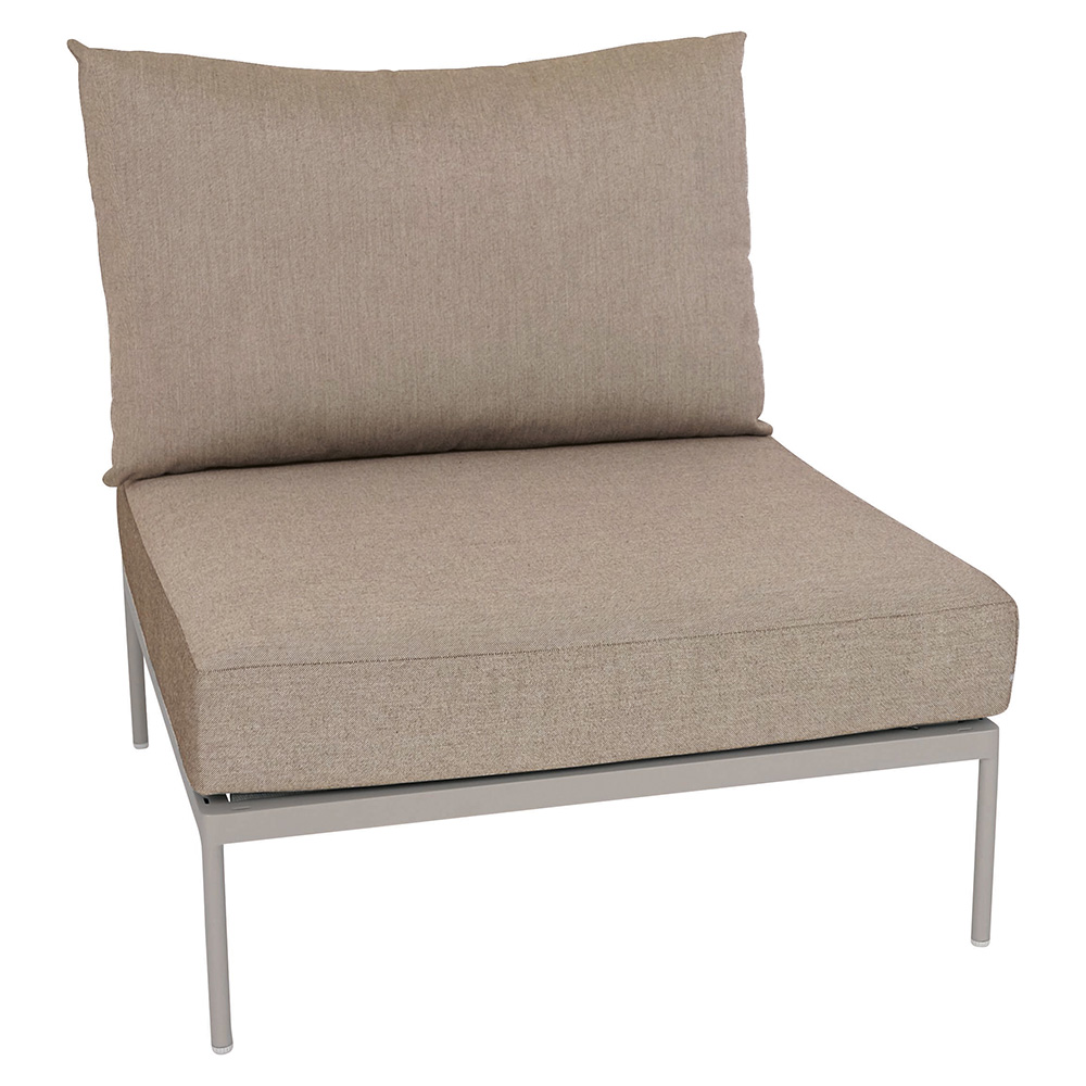 Stern Mittelelement Coco Lounge Aluminium greige Kissen 100% Polyacryl Muskat