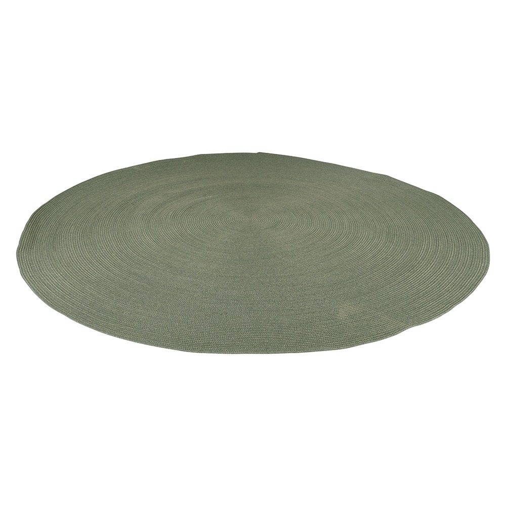Stern Outdoorteppich Ø 270 cm Kordel oliv
