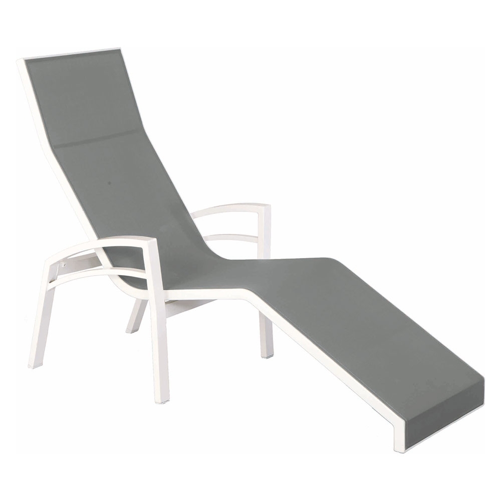 Stern Relaxliege Balance 2 Aluminium weiß Textilen silber