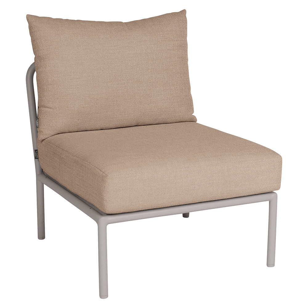 Stern Mittelelement Romy Lounge Aluminium greige Kissen 100% Polyacryl Muskat