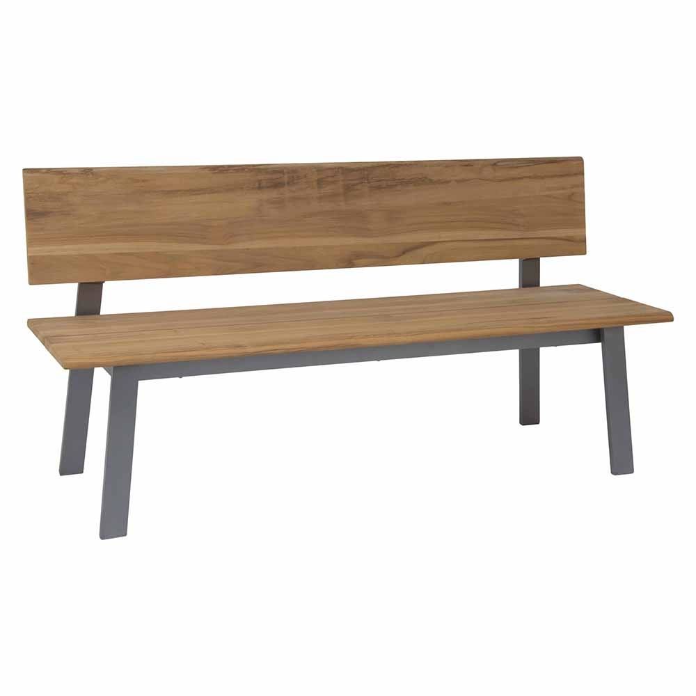 Stern Bank Sam Aluminium graphit mit Belattung Teak FSC®-zertifiziert