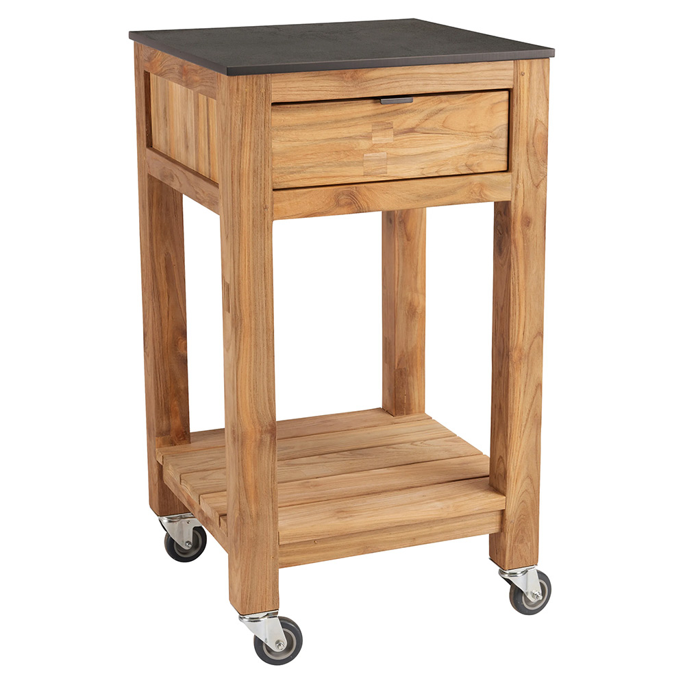 Stern Sideboard Hilda 1 Schublade 50x50x90 cm Old Teak Arbeitsplatte Silverstar Smoky