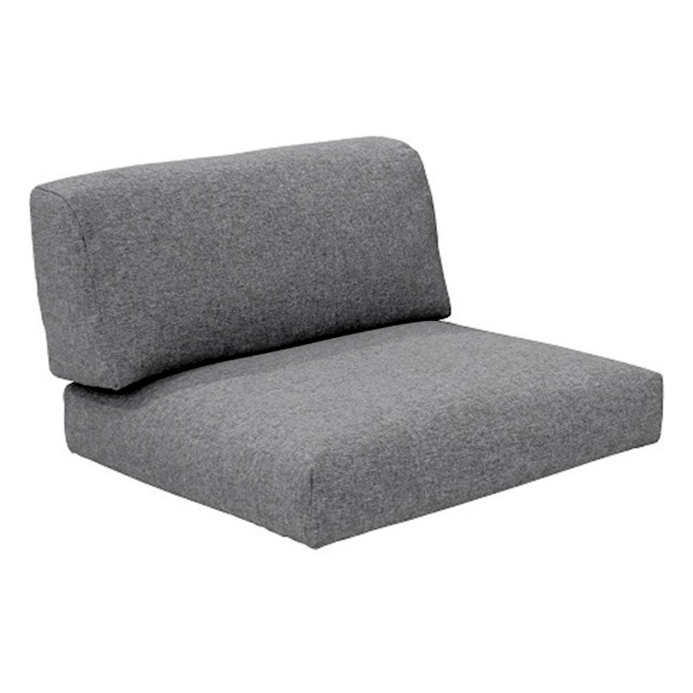 Zebra Belvedere Kissenset Sessel zu 3680, 1 Rückenkissen, 1 Sitzpolster Bezug: Tuva tweed grey (100% Polyacryl)