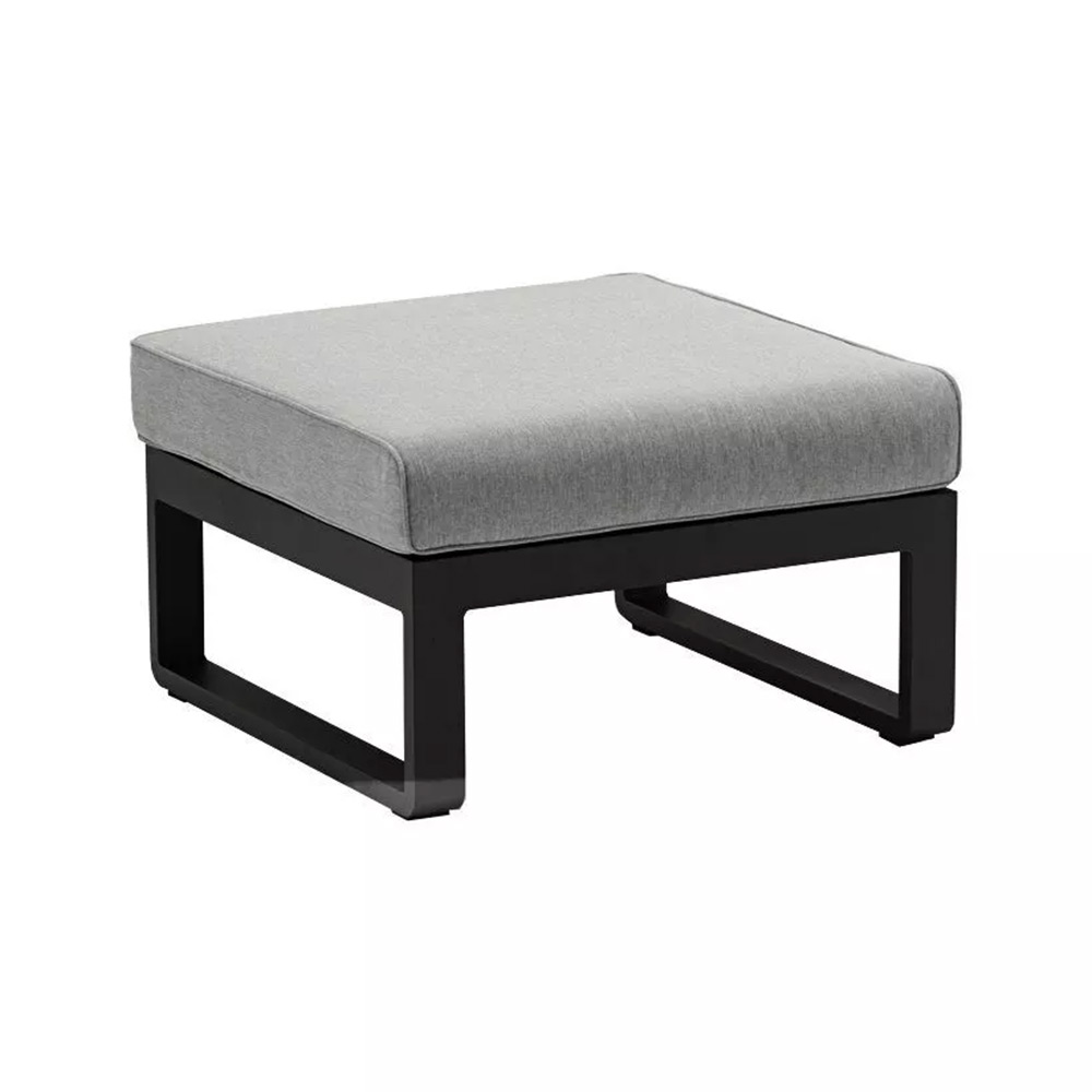 Zebra Fly Lounge Hocker Rahmen Aluminium pulverbeschichtet graphite, inkl. 1 Kissen Bezug: Olefin grau