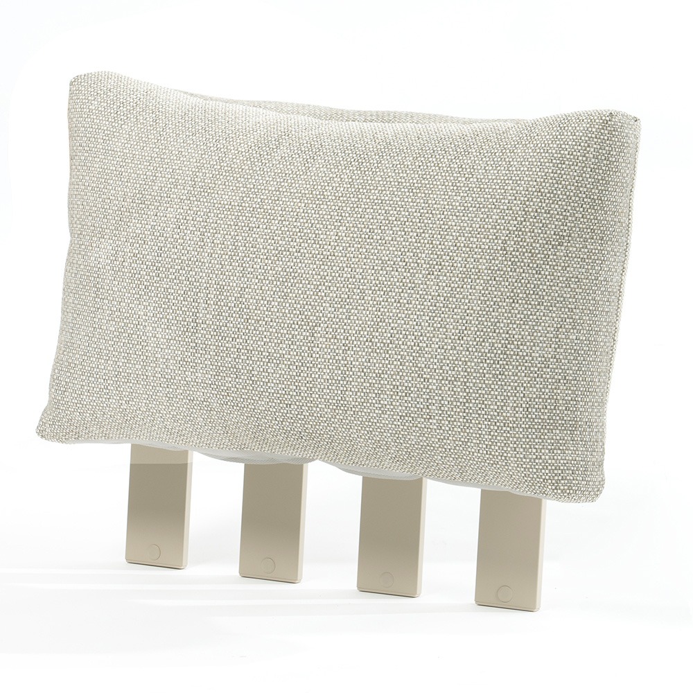 Zebra Fly Lounge Rückenteil light taupe Gestell Alu light taupe, inkl. Kissen cashmir