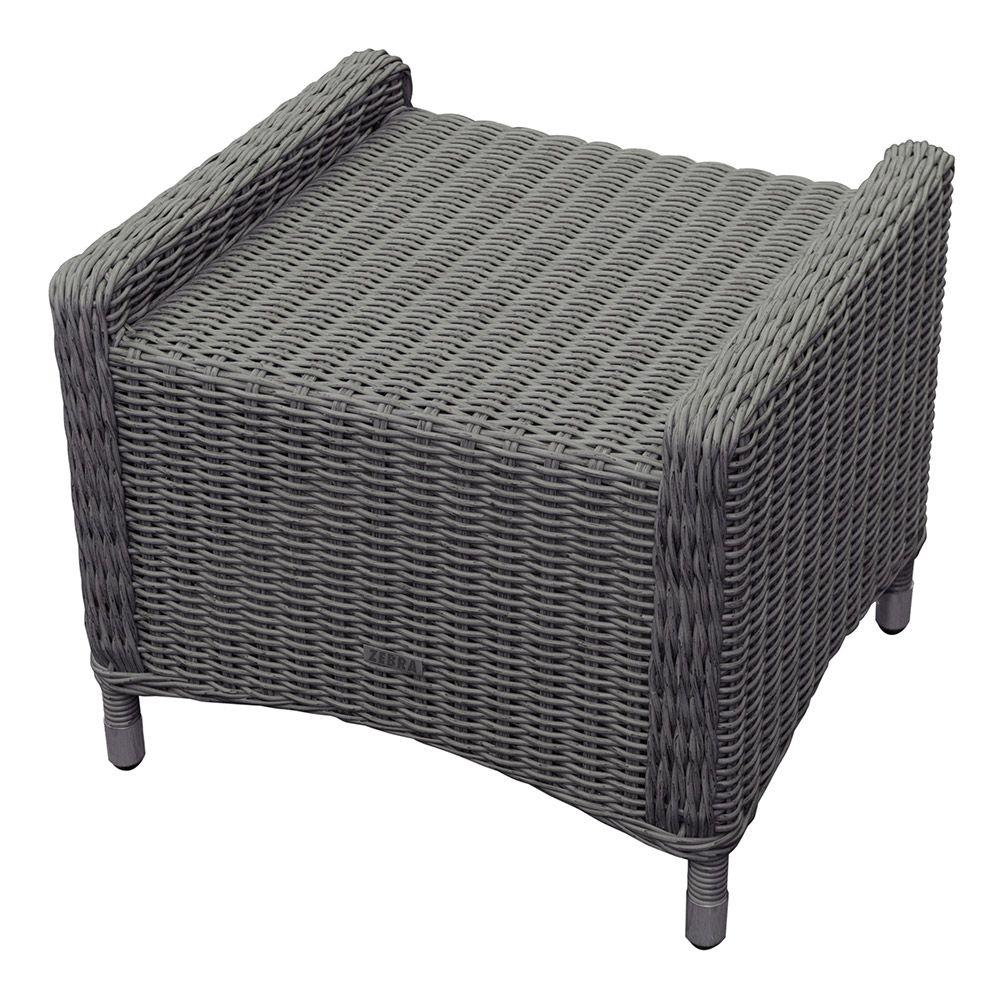 Zebra NOVUS Hocker slate Alu-Rahmen, 6 mm Halbrundgeflecht