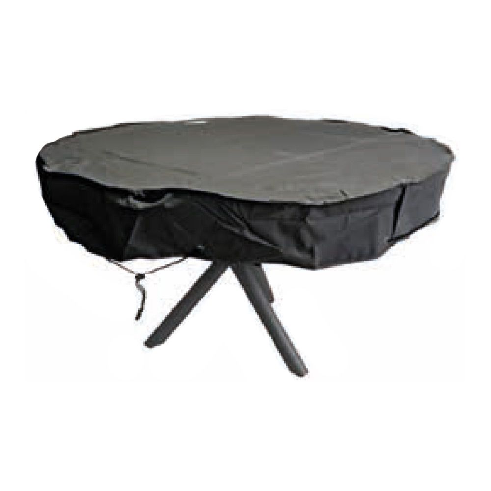 Zebra Schutzhülle Tische bis 160 cm rund PVC versiegeltes Outdoorgewebe, Farbe: schwarz