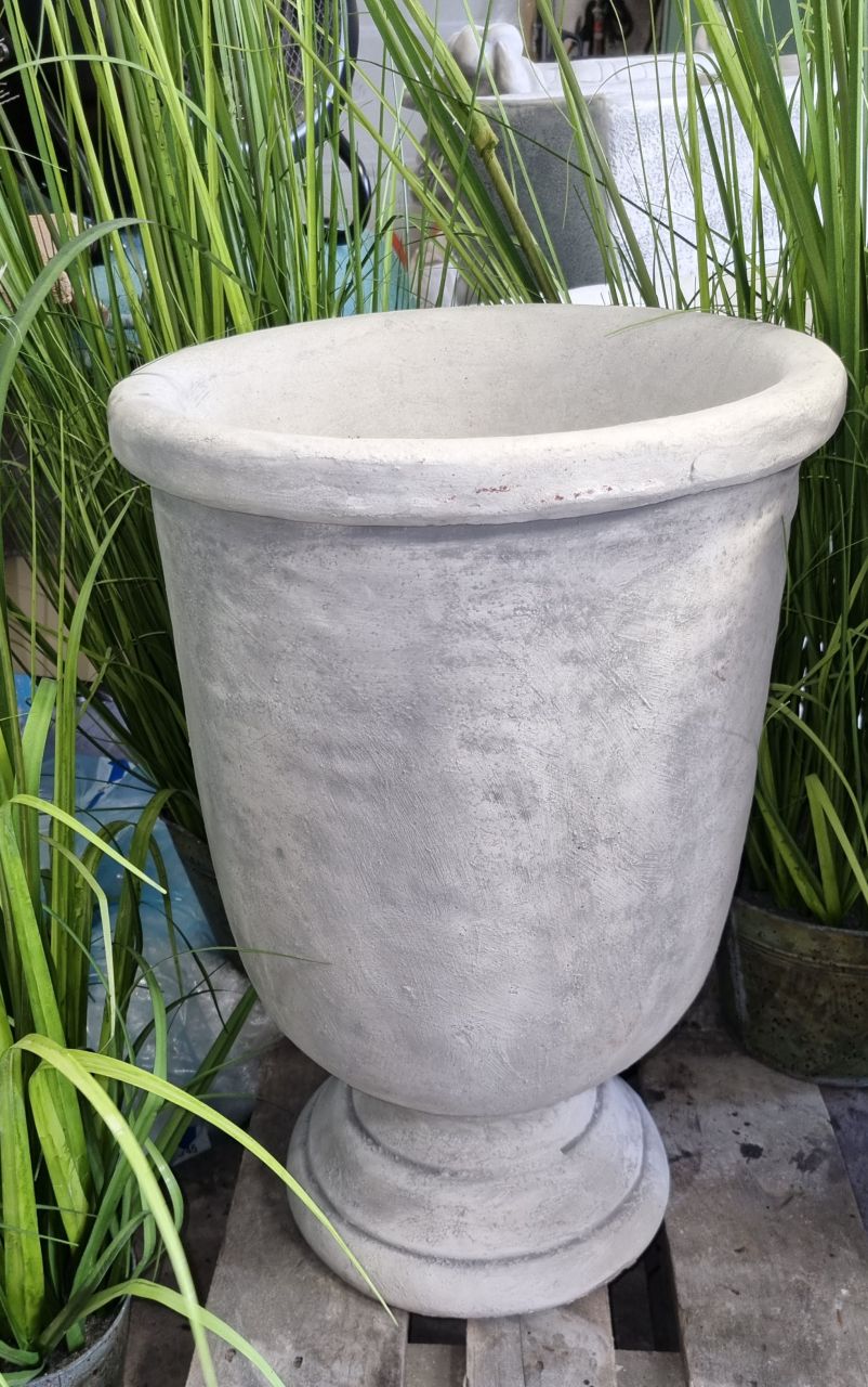 Pflanzgefäß 'Tube', groß, antik grau