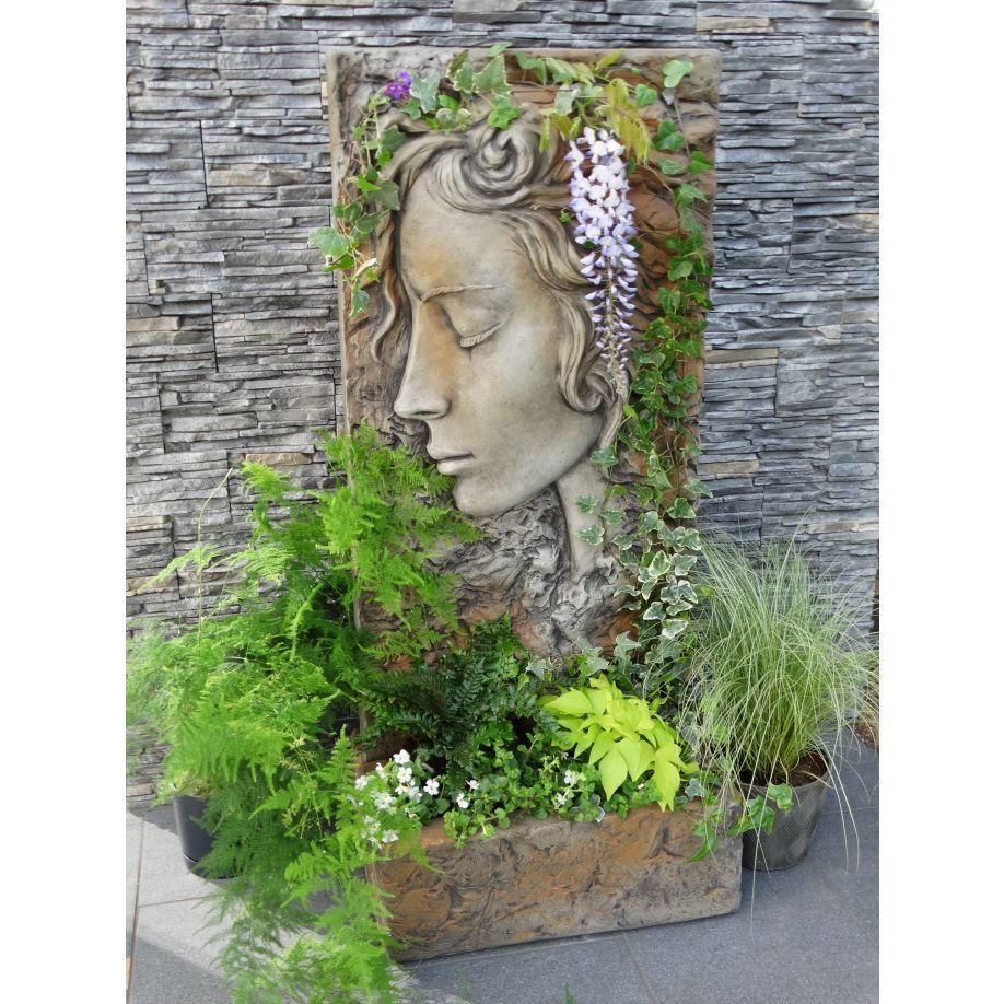 Frauen Relief 'JAMILA', Steinguss, Antik oder Rost- Original von Vidroflor