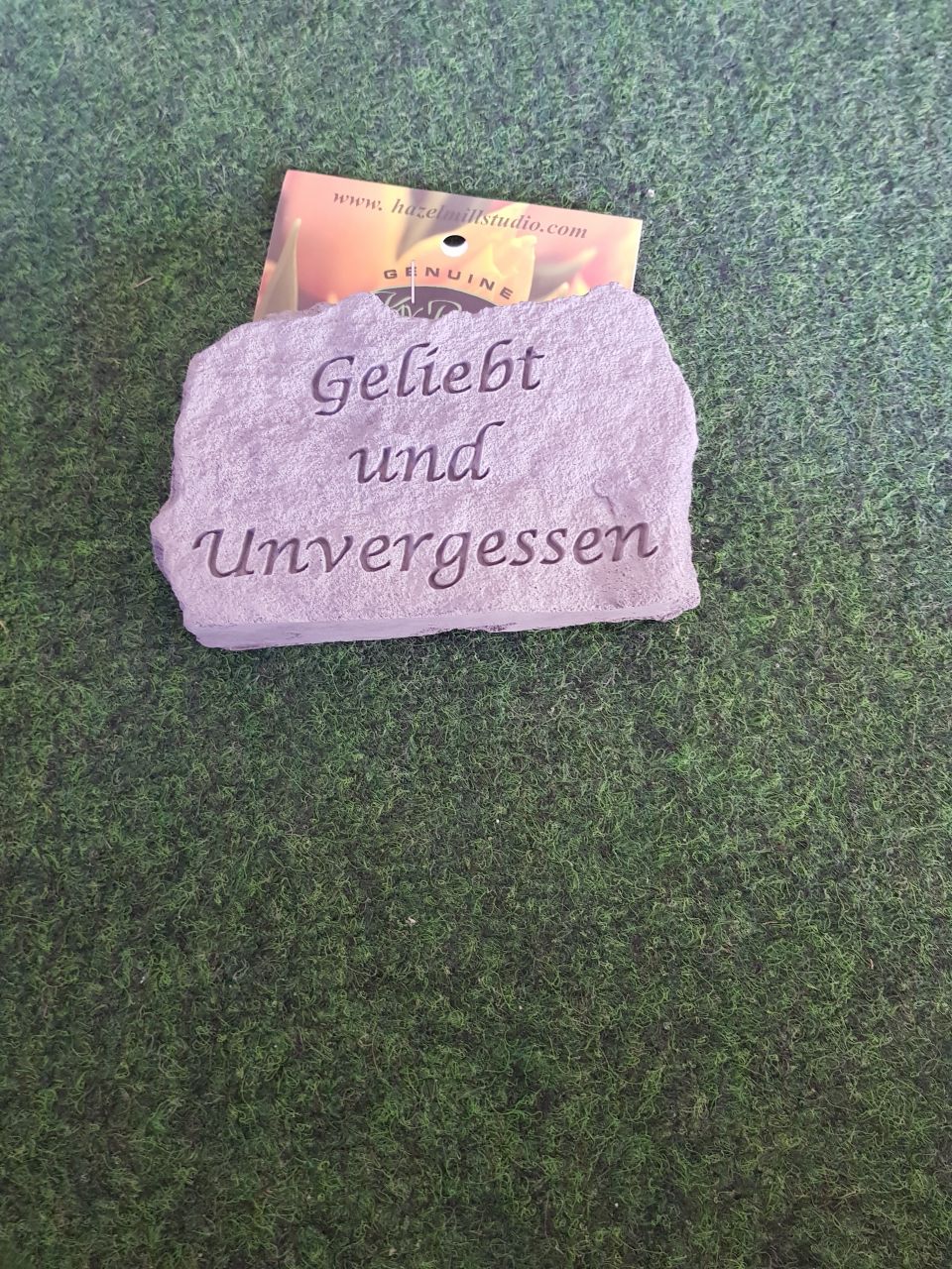 Gedenkstein 'Geliebt und unvergessen', klein