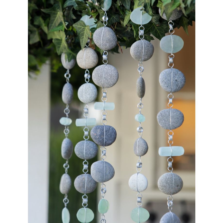 Steingirlande 'Beach Pebbles', Naturstein, verschiedene Größen