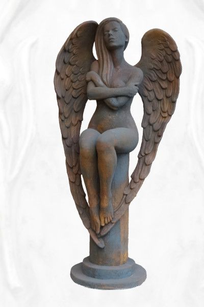 Gartenfigur Engel ELOA, Edition Oxid - Original von Vidroflor