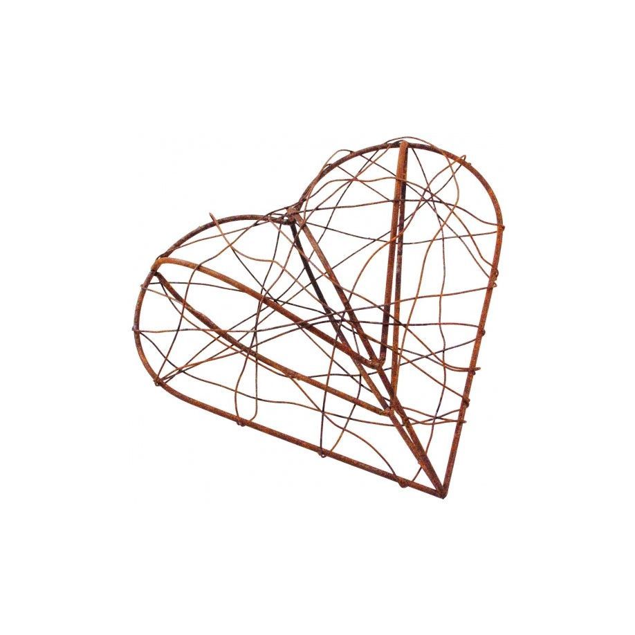 Metallherz 'HERZRAH', groß, Rost