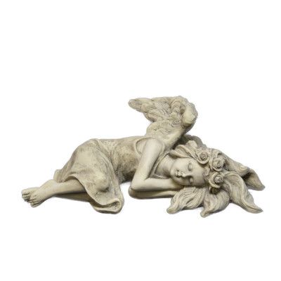 Engelmädchen 'Mia' schlafend, klein, Resin von Zauberblume