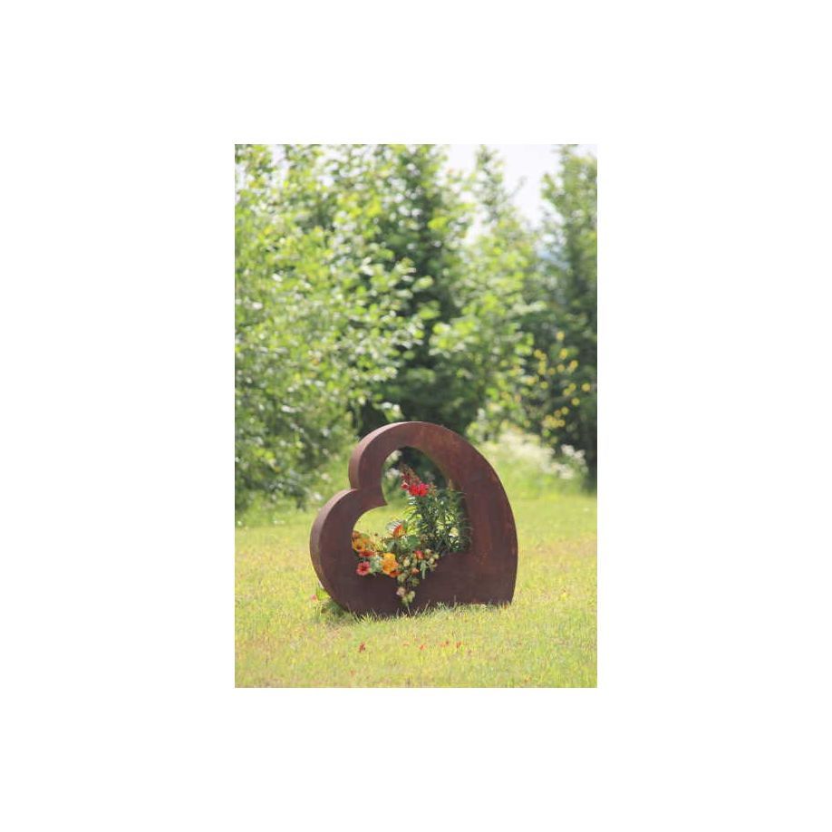 Metallobjekt 'Herz' groß, rost