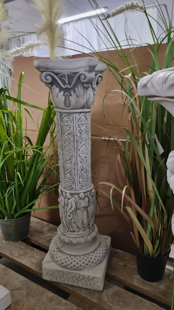 Sockel, Säule 'Menschen', groß, antik grau