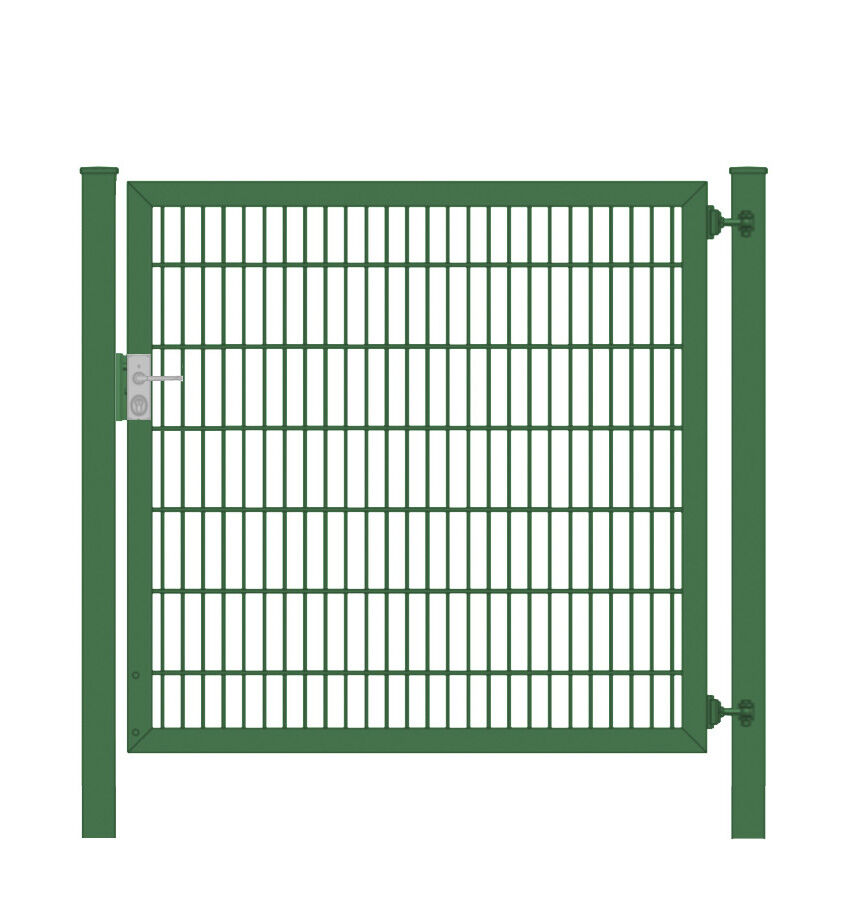 Gartentor / Zauntor Classic Plus 6/5/6er Stabmatte Moosgrün Breite 150cm x Höhe 160cm 