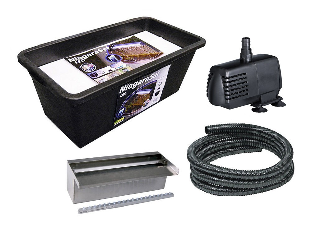 Ubbink Niagara 30 LED SET Wasserfall-Set Edelstahl Beleuchtet