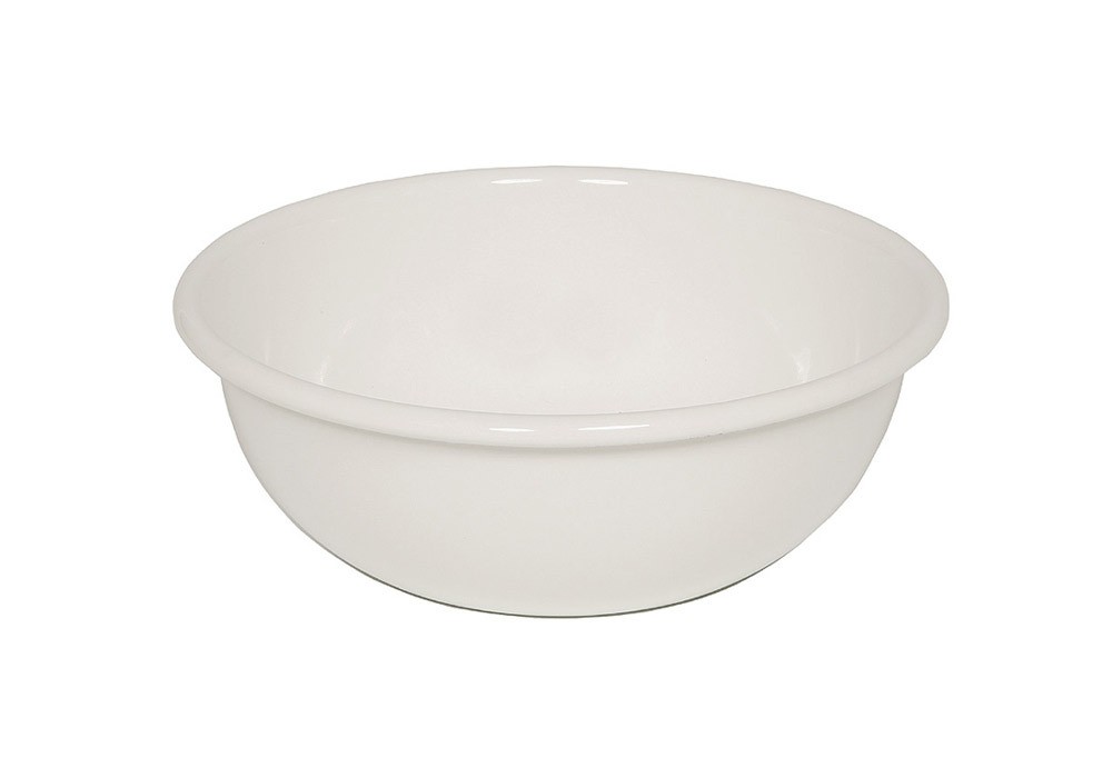 Riess Obst und Salatschüssel Emaille Weiß 22cm