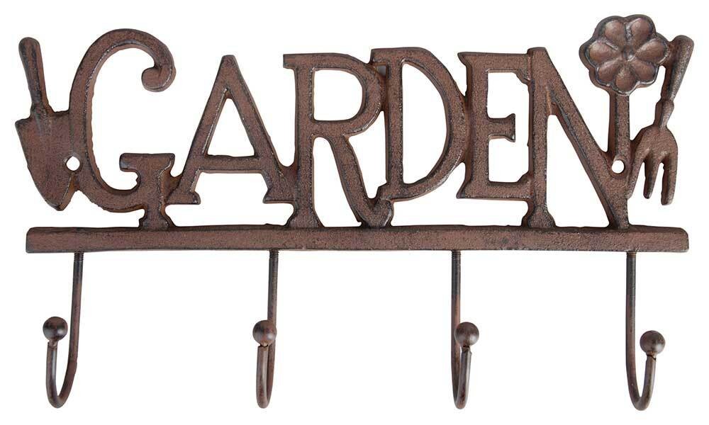 Wandgarderobe 'Garden' Garderobe Wandhaken Gusseisen Vintage Braun