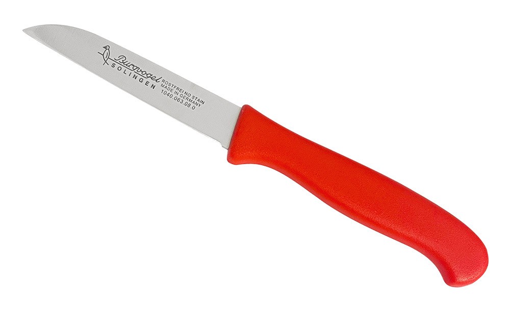 Burgvogel Gemüsemesser Kunststoffgriff Rot Küchenmesser 8 cm