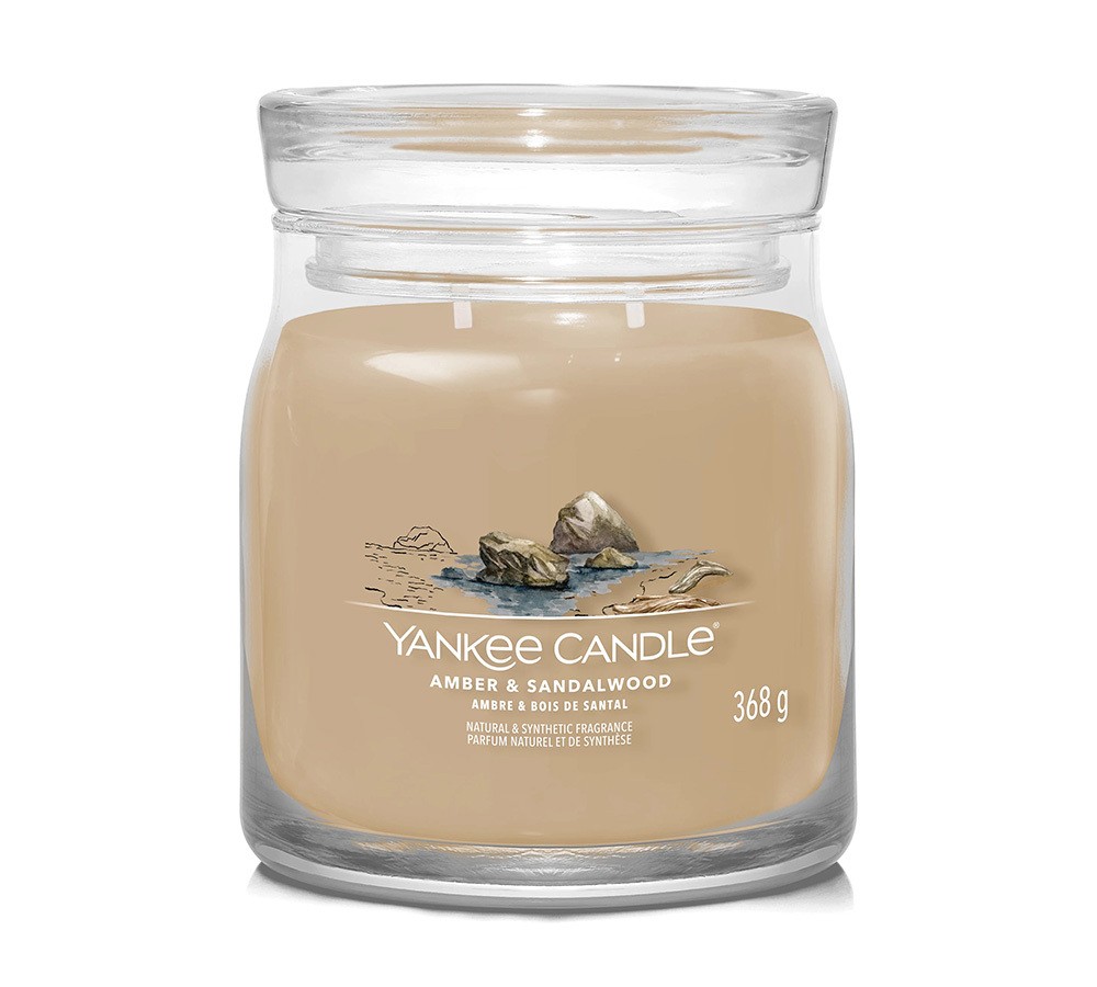 Yankee Candle Duftkerze Signature Amber & Sandalwood 368 g