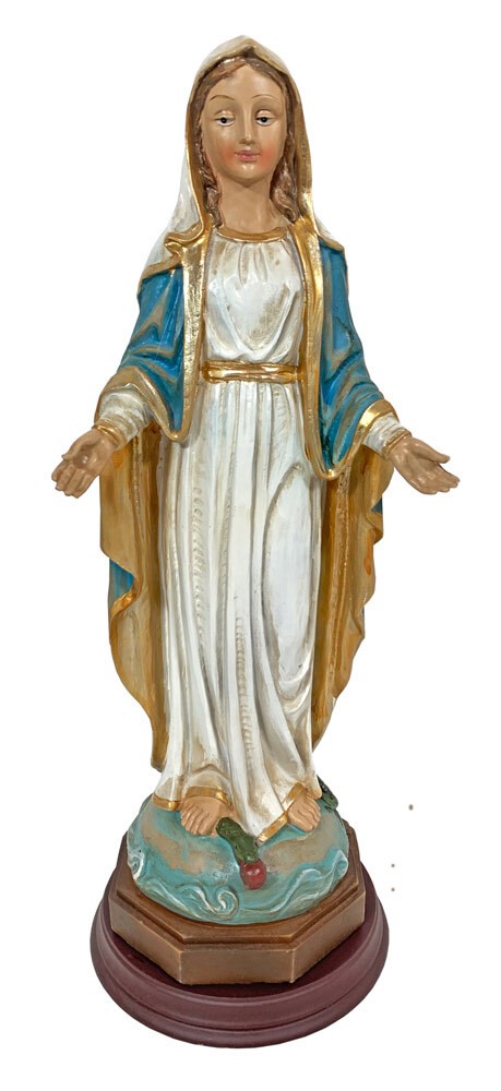 Skulptur Heilige Maria Figur Statue Madonna Kunststein Dekoration Antik-Stil