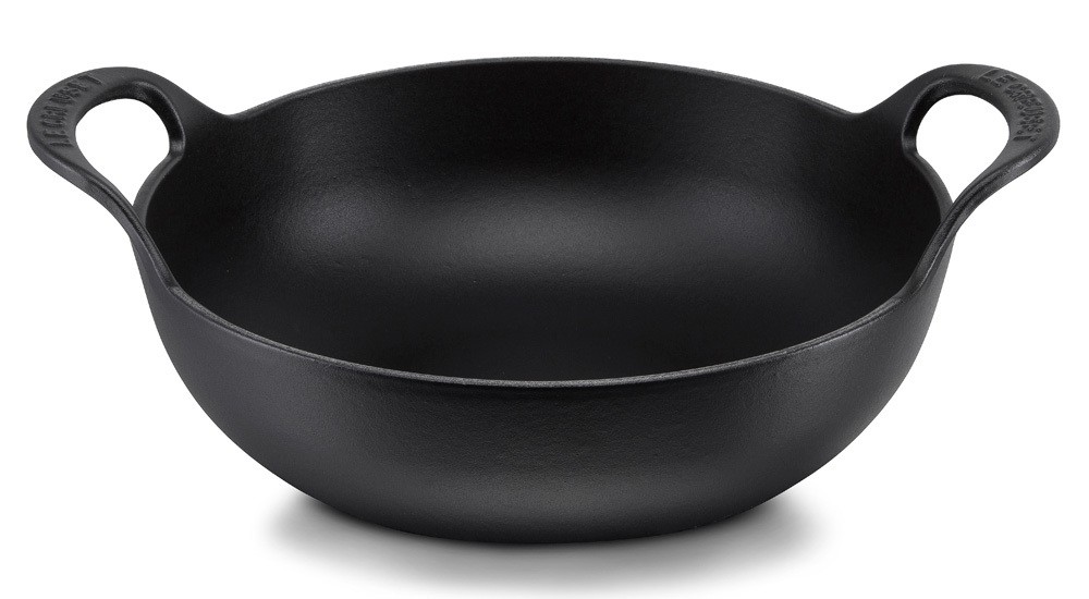 Le Creuset Balti Dish Schmorbräter Gusseisen Schwarz 24cm