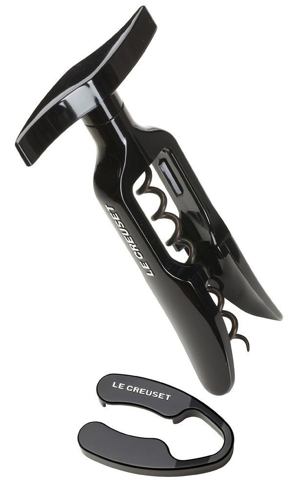 Le Creuset GS-100 Geschenkset Korkenzieher Schwarz mit Kapselschneider