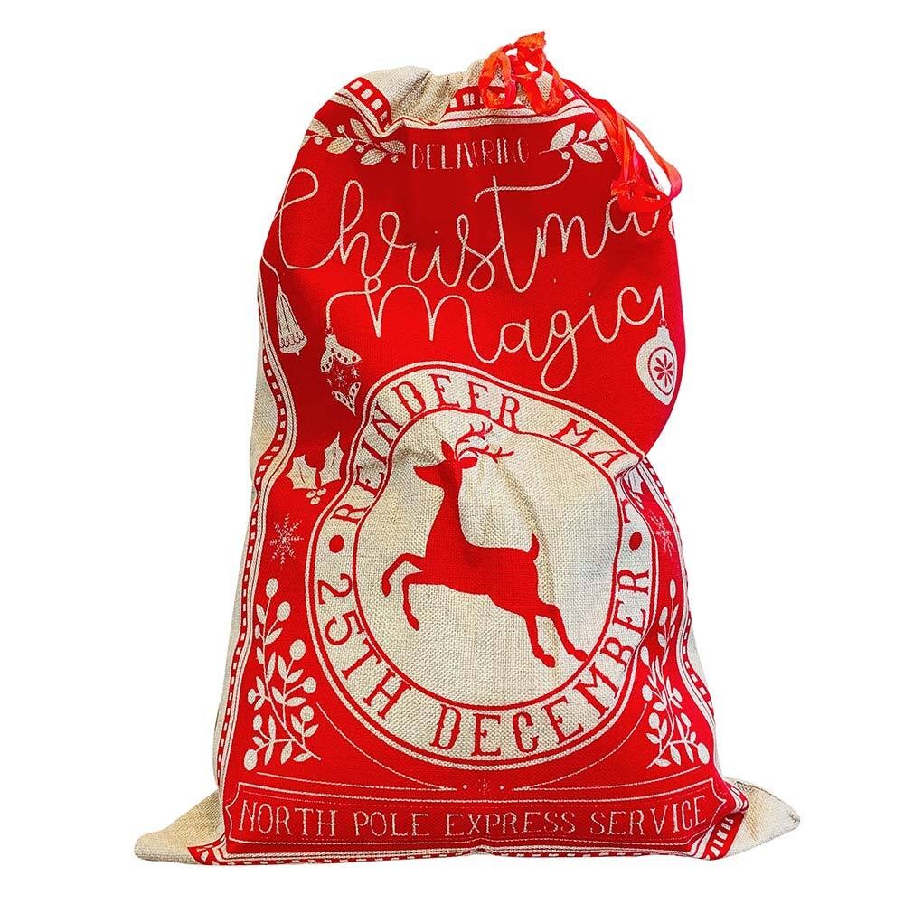 Nikolaussack Jute Weihnachten Weihnachtssack Geschenke Christmas Magic 70x50cm