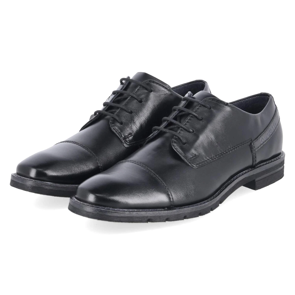 Bugatti Halbschuhe - Gr. 42 - Schwarz - Glattleder
