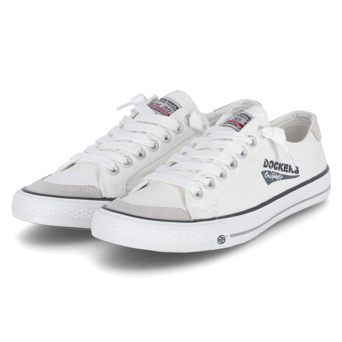 Dockers By Gerli Low Sneaker - Gr. 46 - Weiß - Leder & Textil