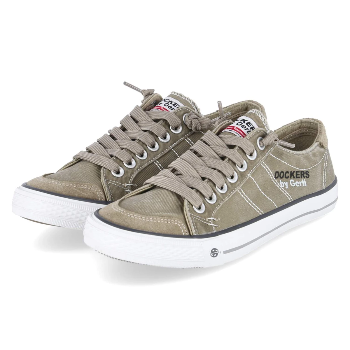 Dockers By Gerli Slip-on-Sneaker - Gr. 41 - Beige - Leder & Textil