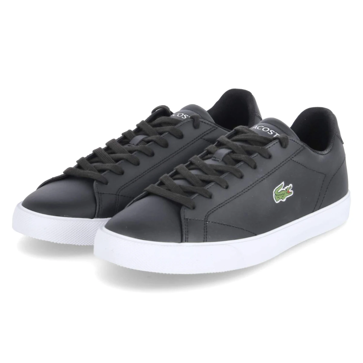 Lacoste Low Sneaker LEROND - Gr. 46 - Schwarz - Leder und Synthetik