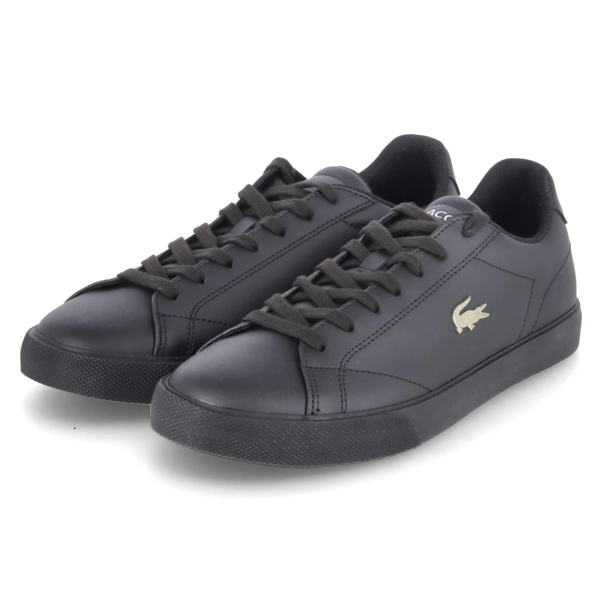Lacoste Low Sneaker LEROND SET - Gr. 42,5 - Schwarz - Leder und Synthetik