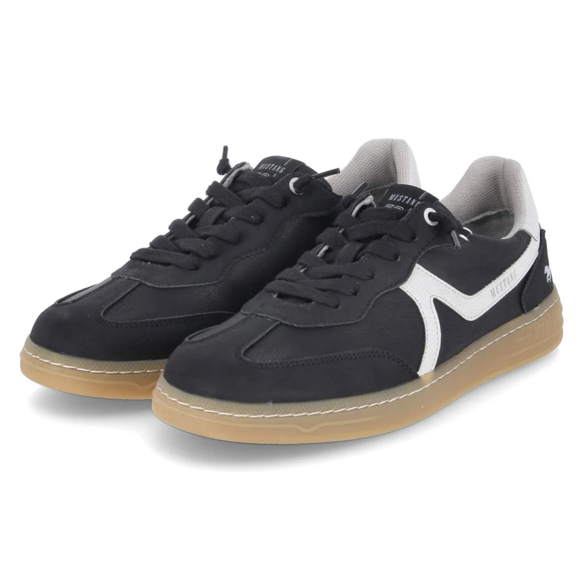 Mustang Low Sneaker - Gr. 41 - Schwarz - Synthetik