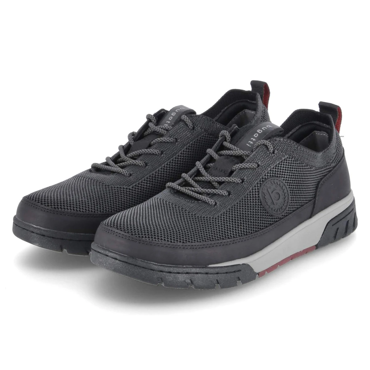 Bugatti Halbschuhe - Gr. 42 - Schwarz - Textil & Synthetik