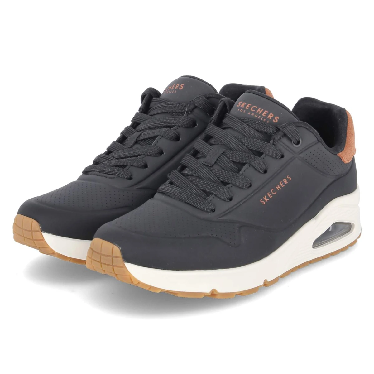 Skechers Low Sneaker UNO SUITED ON AIR - Gr. 42 - Schwarz - Synthetik