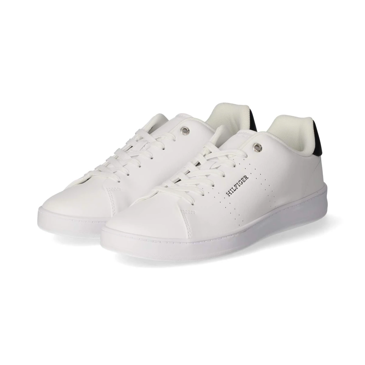 Tommy Hilfiger Low Sneaker - Gr. 45 - Weiß - Glattleder