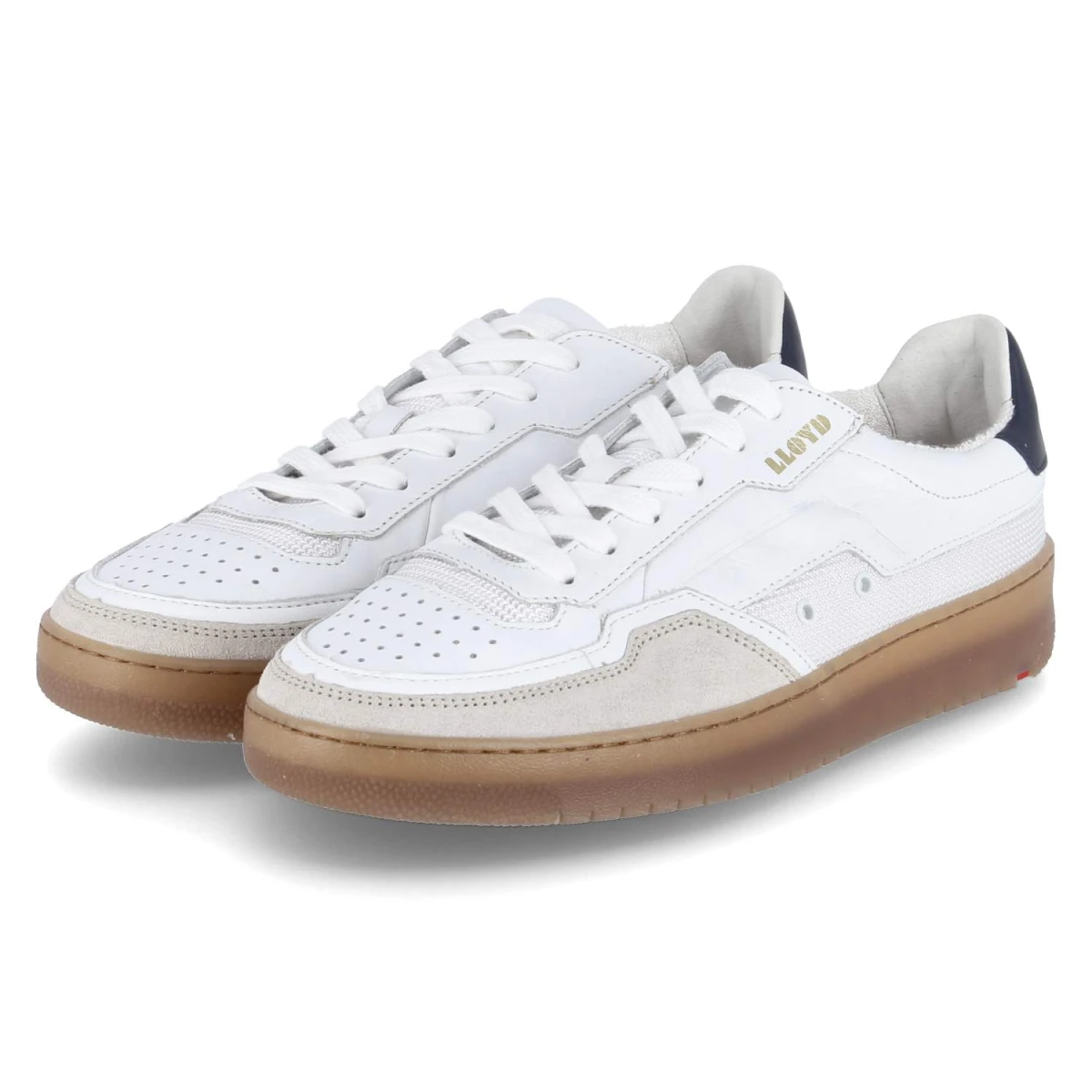 Lloyd Low Sneaker ANWAR - Gr. 42 - Weiß - Leder & Textil