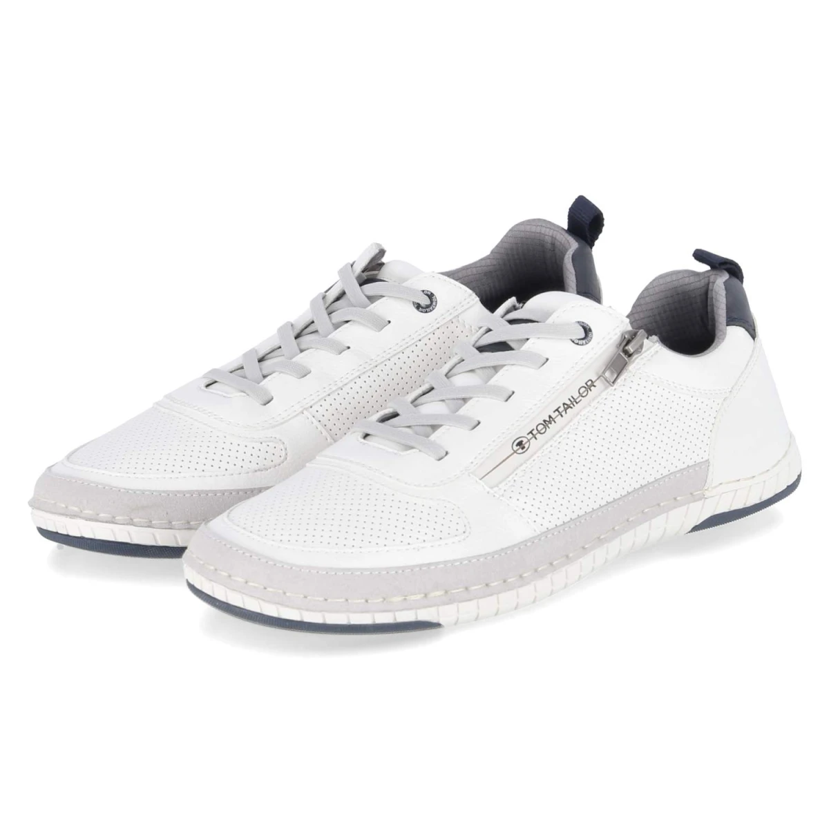 Tom Tailor Halbschuhe - Gr. 44 - Weiß - Synthetik