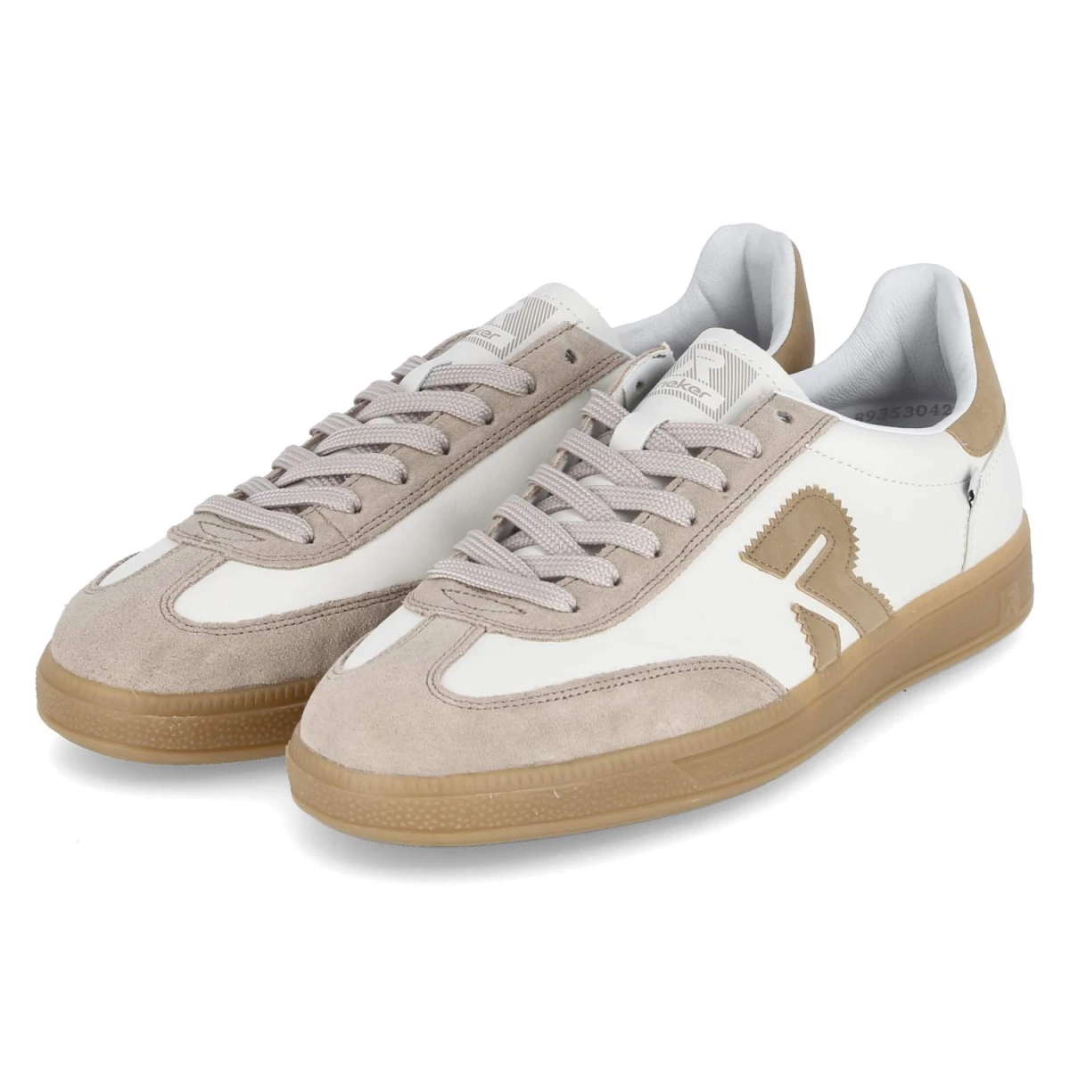 Rieker Low Sneaker - Gr. 46 - Weiß - Leder & Textil