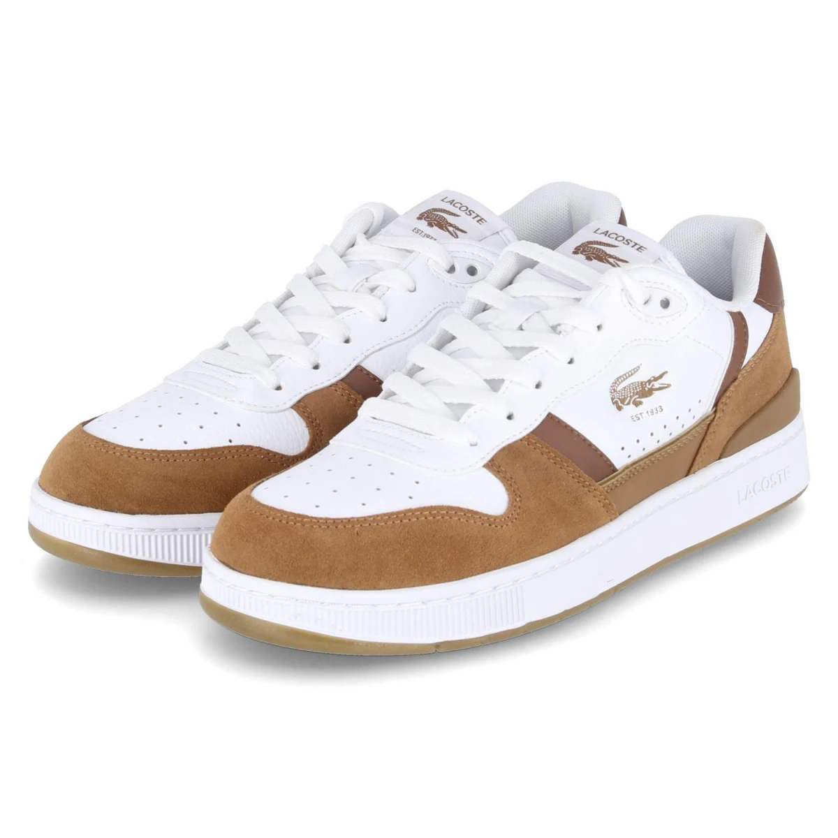 Lacoste Low Sneaker T-CLIP SET - Gr. 44 - Weiß - Leder und Synthetik