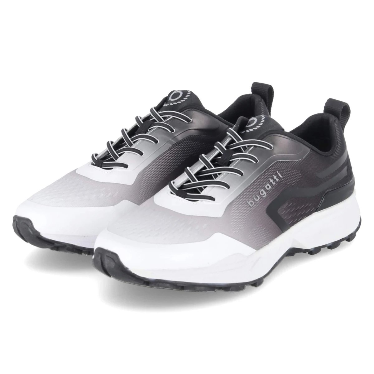 Bugatti Low Sneaker - Gr. 43 - Weiß - Textil & Synthetik