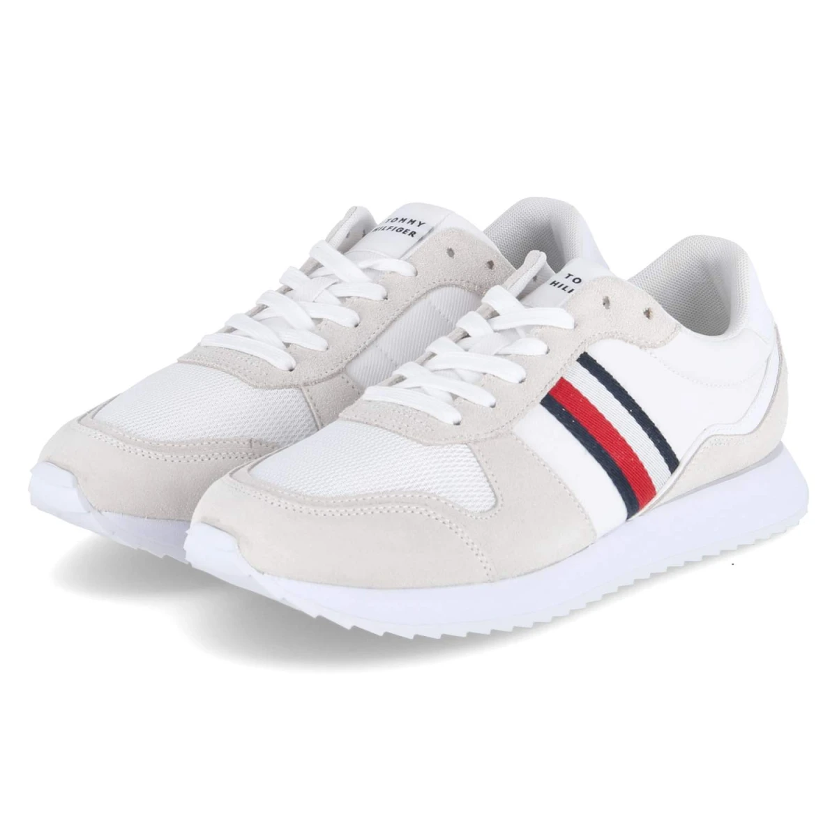 Tommy Hilfiger Low Sneaker RUNNER EVO - Gr. 40 - Weiß - Leder & Textil