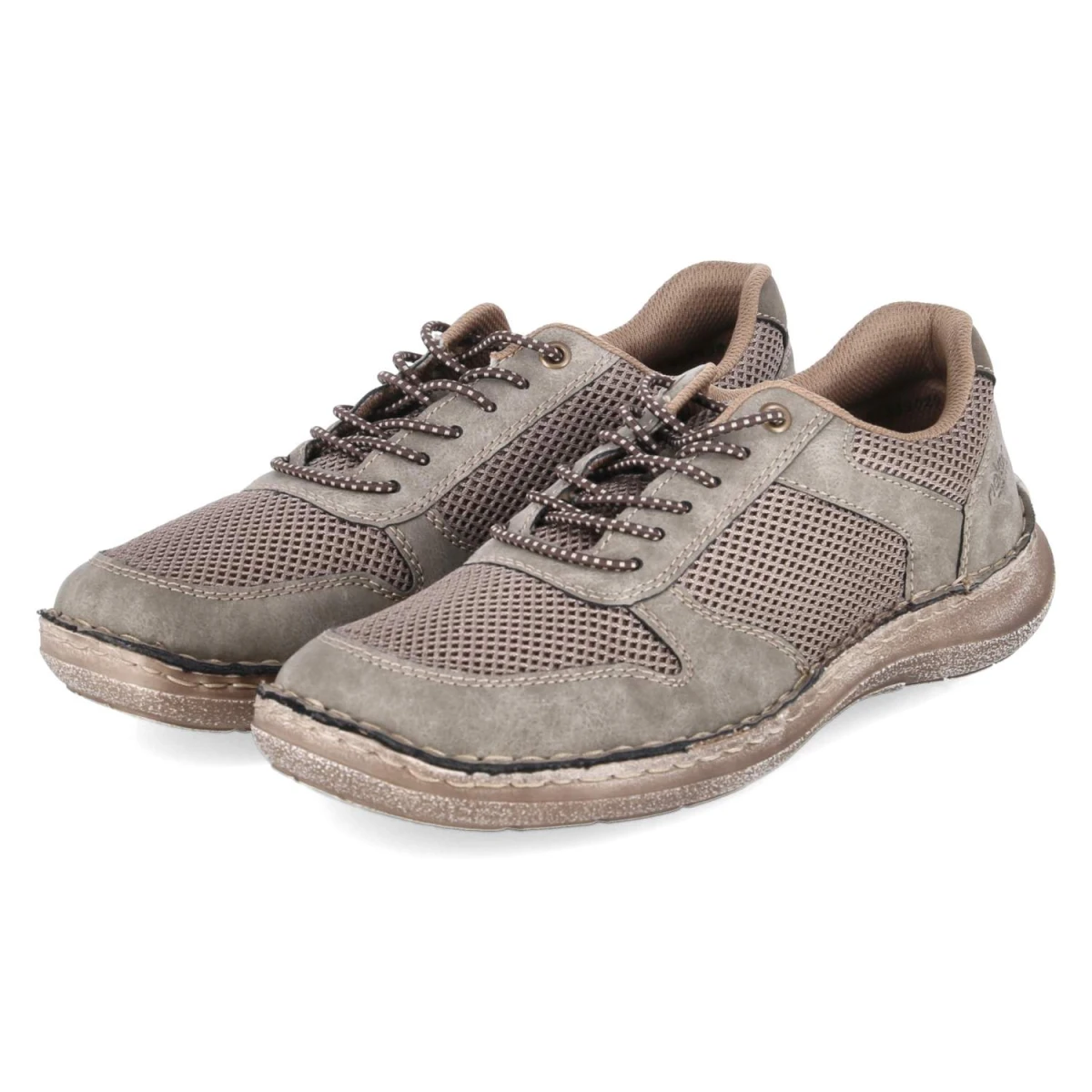 Rieker Slipper - Gr. 46 - Taupe - Textil & Synthetik